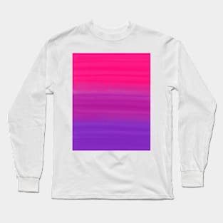 Hot pink and purple watercolor gradient artwork Long Sleeve T-Shirt